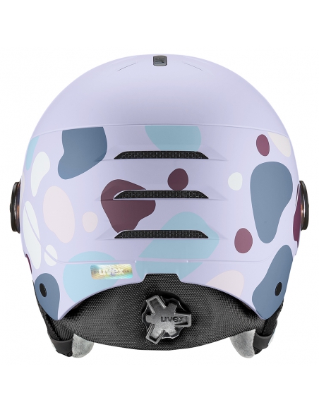 Kask narciarski z szybą Uvex Rocket Jr Visor Cool Lavender/Abstract Mat