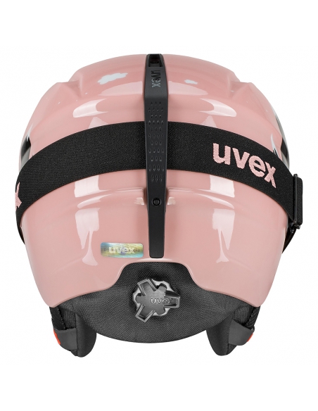 Zestaw: kask narciarski Uvex Viti Pink Penguin + gogle narciarskie UVEX Speedy Pro White/Pink Penguin