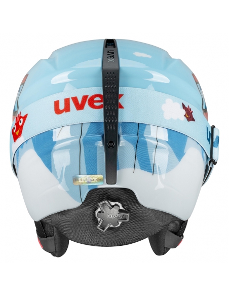 Zestaw: kask narciarski Uvex Viti Light Blue Birdy + gogle narciarskie UVEX Speedy Pro Red/Light Blue Birdy