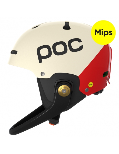 Kask narciarski POC ARTIC SL MIPS (z odpinaną i regulowaną gardą) Rouge/Blanc