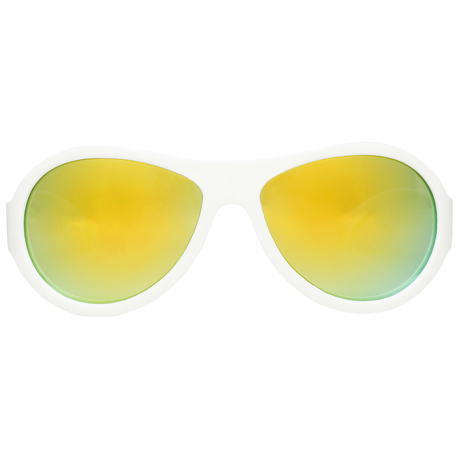 Okulary przeciwsłoneczne dla dzieci Babiators Aces Aviator Wicked White pomarańczowe szkła 6+