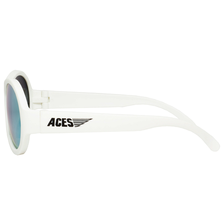 Okulary przeciwsłoneczne dla dzieci Babiators Aces Aviator Wicked White pomarańczowe szkła 6+