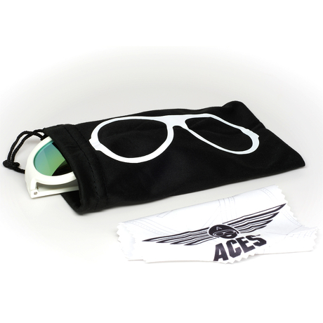 Okulary przeciwsłoneczne dla dzieci Babiators Aces Aviator Wicked White pomarańczowe szkła 6+