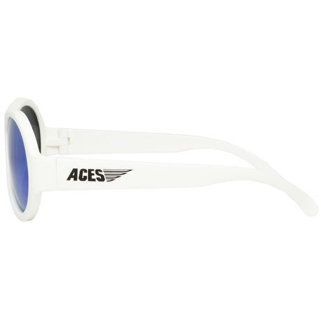 Okulary przeciwsłoneczne dla dzieci Babiators Aces Aviator Wicked White niebieskie szkła 6+