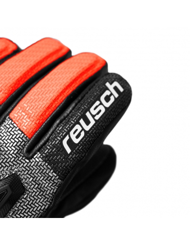Rękawice narciarskie Reusch Worldcup Warrior GS Junior (pięciopalczaste) Black/Silver/Fluo Red