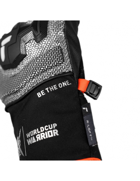Rękawice narciarskie Reusch Worldcup Warrior GS Junior (pięciopalczaste) Black/Silver/Fluo Red