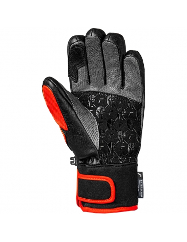 Rękawice narciarskie Reusch Worldcup Warrior GS Junior (pięciopalczaste) Black/Silver/Fluo Red