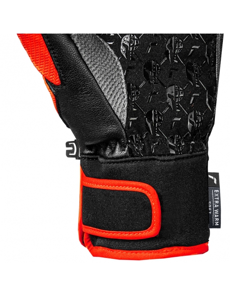 Rękawice narciarskie Reusch Worldcup Warrior GS Junior (pięciopalczaste) Black/Silver/Fluo Red
