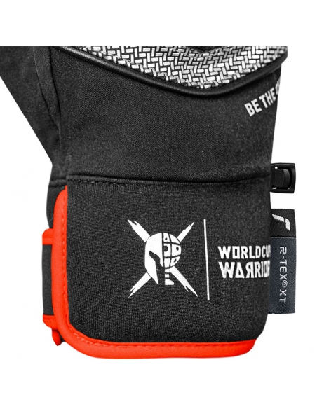 Rękawice narciarskie Reusch WorldCup Warrior R-TEX® XT Mitten Junior (jednopalczaste) Black/Silver/Fluo Red