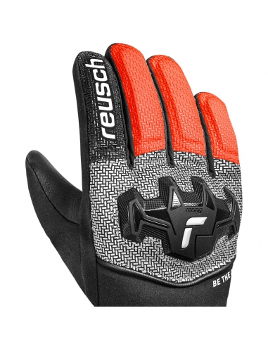 Rękawice narciarskie Reusch WorldCup Warrior R-TEX® XT Junior (pięciopalczaste) Black/Silver/Fluo Red