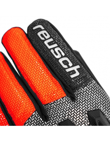 Rękawice narciarskie Reusch WorldCup Warrior R-TEX® XT Junior (pięciopalczaste) Black/Silver/Fluo Red