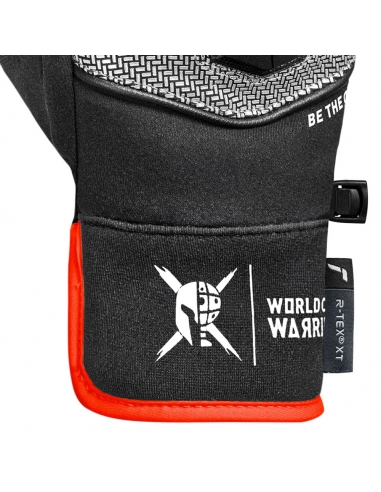 Rękawice narciarskie Reusch WorldCup Warrior R-TEX® XT Junior (pięciopalczaste) Black/Silver/Fluo Red