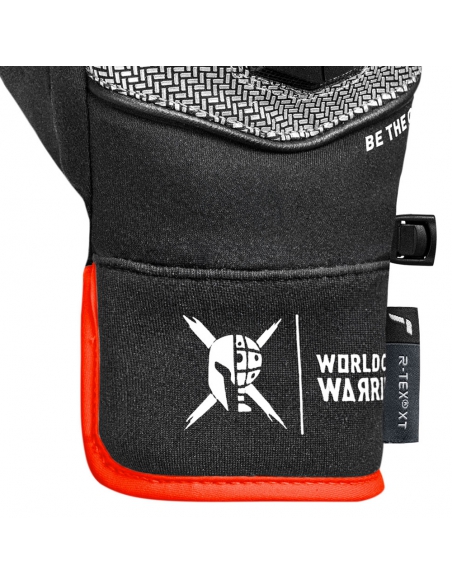 Rękawice narciarskie Reusch WorldCup Warrior R-TEX® XT Junior (pięciopalczaste) Black/Silver/Fluo Red