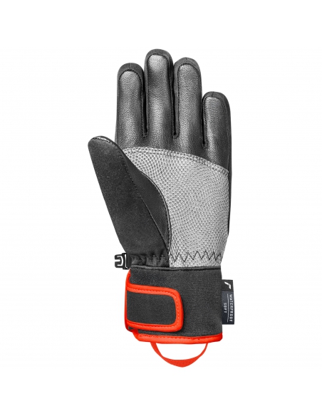 Rękawice narciarskie Reusch WorldCup Warrior R-TEX® XT Junior (pięciopalczaste) Black/Silver/Fluo Red