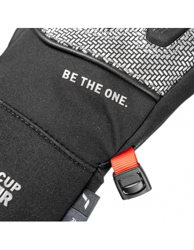 Rękawice narciarskie Reusch WorldCup Warrior Prime R-TEX® XT Junior (pięciopalczaste) Black/Silver/Fluo Red