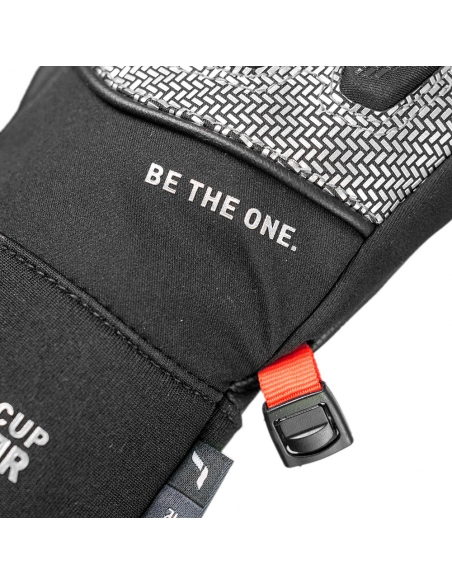 Rękawice narciarskie Reusch WorldCup Warrior Prime R-TEX® XT Junior (pięciopalczaste) Black/Silver/Fluo Red