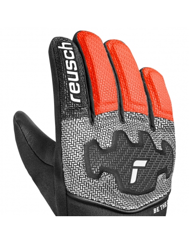 Rękawice narciarskie Reusch WorldCup Warrior Prime R-TEX® XT Junior (pięciopalczaste) Black/Silver/Fluo Red