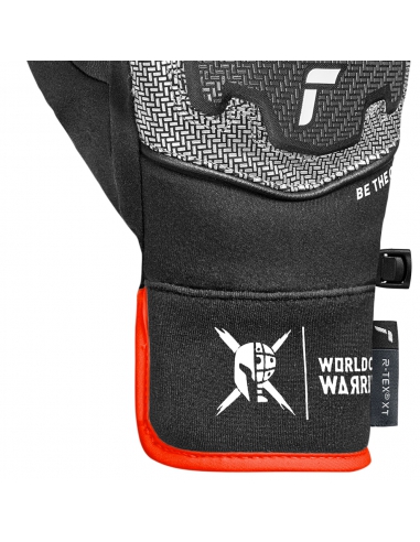 Rękawice narciarskie Reusch WorldCup Warrior Prime R-TEX® XT Junior (pięciopalczaste) Black/Silver/Fluo Red