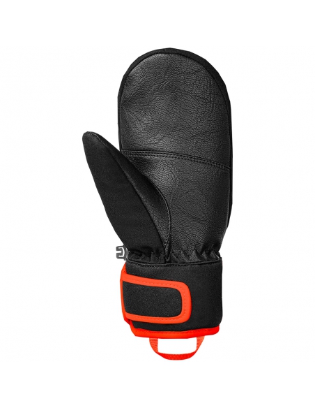 Rękawice narciarskie Reusch WorldCup Warrior Prime R-TEX® XT Mitten Junior (jednopalczaste) Black/Silver/Fluo Red