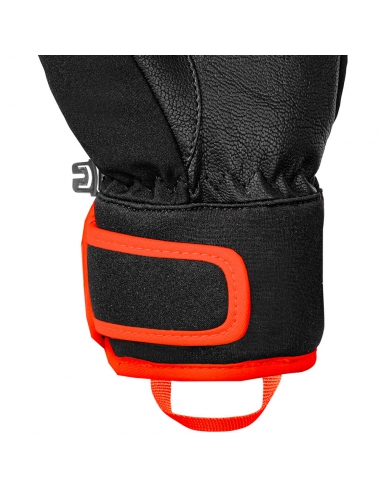 Rękawice narciarskie Reusch WorldCup Warrior Prime R-TEX® XT Mitten Junior (jednopalczaste) Black/Silver/Fluo Red