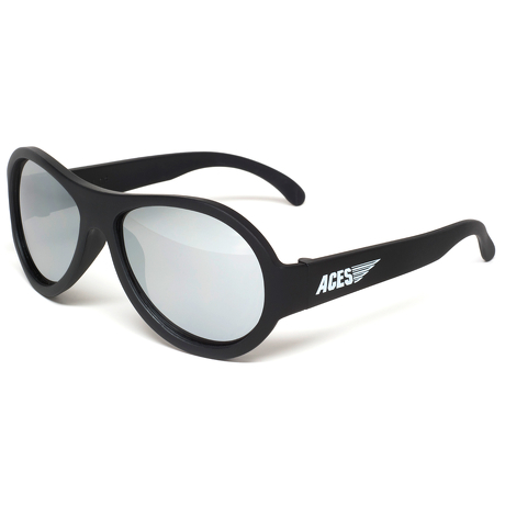 Okulary przeciwsłoneczne dla dzieci Babiators Aces Aviator Black Ops Black lustrzane szkła 6+