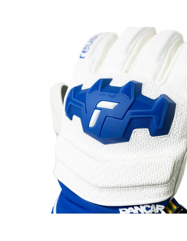 Rękawice narciarskie Reusch Worldcup Warrior GS Junior (pięciopalczaste) White/Blue by Lucas Braathen