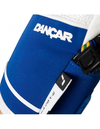 Rękawice narciarskie Reusch Worldcup Warrior GS Junior (pięciopalczaste) White/Blue by Lucas Braathen