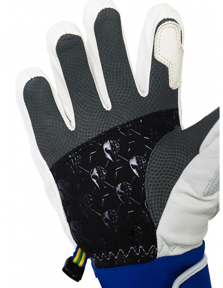 Rękawice narciarskie Reusch Worldcup Warrior GS Junior (pięciopalczaste) White/Blue by Lucas Braathen