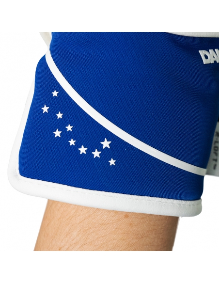 Rękawice narciarskie Reusch Worldcup Warrior GS Junior (pięciopalczaste) White/Blue by Lucas Braathen