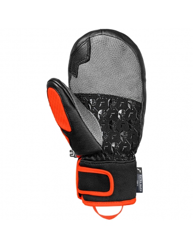 Rękawice narciarskie Reusch Worldcup Warrior GS Junior Mitten (jednopalczaste) Black/Silver/Fluo Red