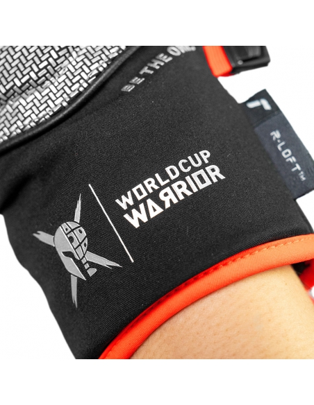 Rękawice narciarskie Reusch Worldcup Warrior GS Junior Mitten (jednopalczaste) Black/Silver/Fluo Red