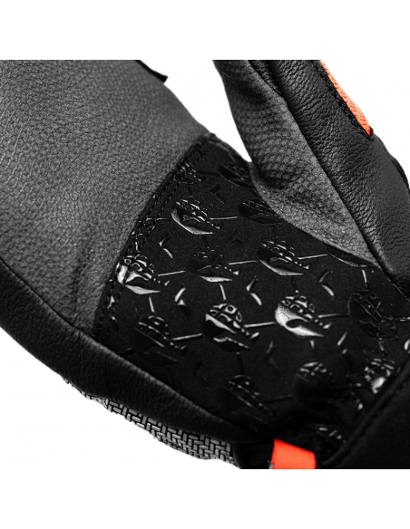 Rękawice narciarskie Reusch Worldcup Warrior GS Junior Mitten (jednopalczaste) Black/Silver/Fluo Red