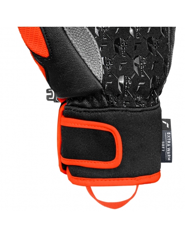 Rękawice narciarskie Reusch Worldcup Warrior GS Junior Mitten (jednopalczaste) Black/Silver/Fluo Red