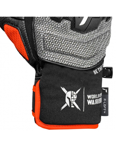 Rękawice narciarskie Reusch Worldcup Warrior GS Junior Mitten (jednopalczaste) Black/Silver/Fluo Red