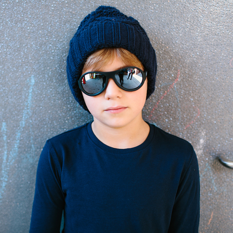 Okulary przeciwsłoneczne dla dzieci Babiators Aces Aviator Black Ops Black lustrzane szkła 6+