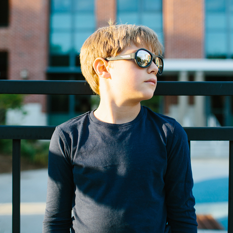 Okulary przeciwsłoneczne dla dzieci Babiators Aces Aviator Black Ops Black lustrzane szkła 6+