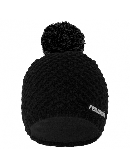 Czapka z pomponem Reusch Elias Beanie Black/Black