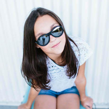 Okulary przeciwsłoneczne dla dzieci Babiators Aces Aviator Black Ops Black lustrzane szkła 6+