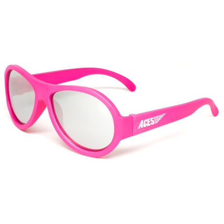 Okulary przeciwsłoneczne dla dzieci Babiators Aces Aviator Popstar Pink lustrzane szkła 6+