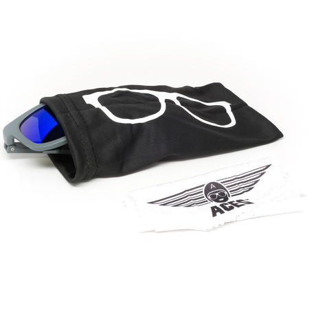 Okulary przeciwsłoneczne dla dzieci Babiators Aces Navigator Galactic Grey niebieskie szkła 6+