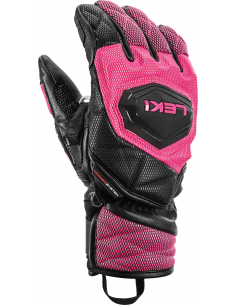 Rękawice narciarskie Leki WCR Venom 3D Junior (pięciopalczaste) Black/Pink