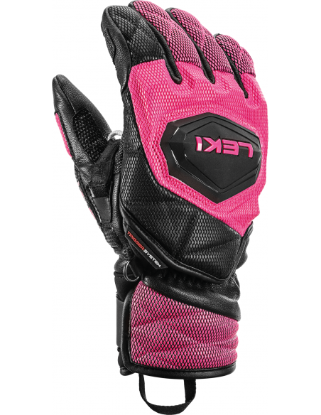 Rękawice narciarskie Leki WCR Venom 3D Junior (pięciopalczaste) Black/Pink