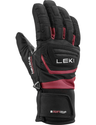 Rękawice LEKI Griffin 3D Junior (pięciopalczaste) Black/Rose 4.0