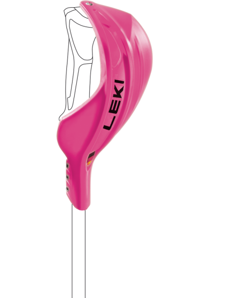 Ochraniacze-gardy na kije narciarskie Leki Gate Guard Closed WorldCup Neon Pink