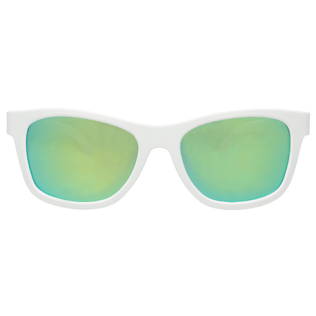 Okulary przeciwsłoneczne dla dzieci Babiators Aces Navigator Wicked White zielone szkla 6+