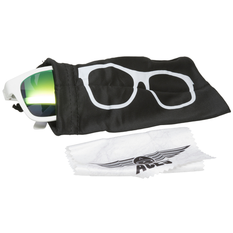 Okulary przeciwsłoneczne dla dzieci Babiators Aces Navigator Wicked White zielone szkla 6+