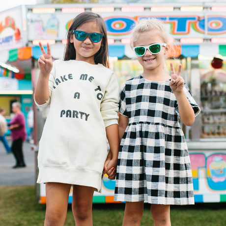 Okulary przeciwsłoneczne dla dzieci Babiators Aces Navigator Wicked White zielone szkla 6+