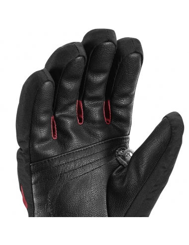 Rękawice narciarskie LEKI Griffin 3D Junior (pięciopalczaste) Black/Rose 4.0