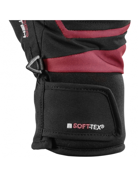 Rękawice narciarskie LEKI Griffin 3D Junior (pięciopalczaste) Black/Rose 4.0