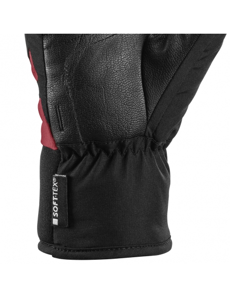 Rękawice narciarskie LEKI Griffin 3D Junior (pięciopalczaste) Black/Rose 4.0